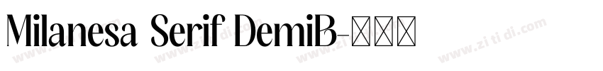 Milanesa Serif DemiB字体转换